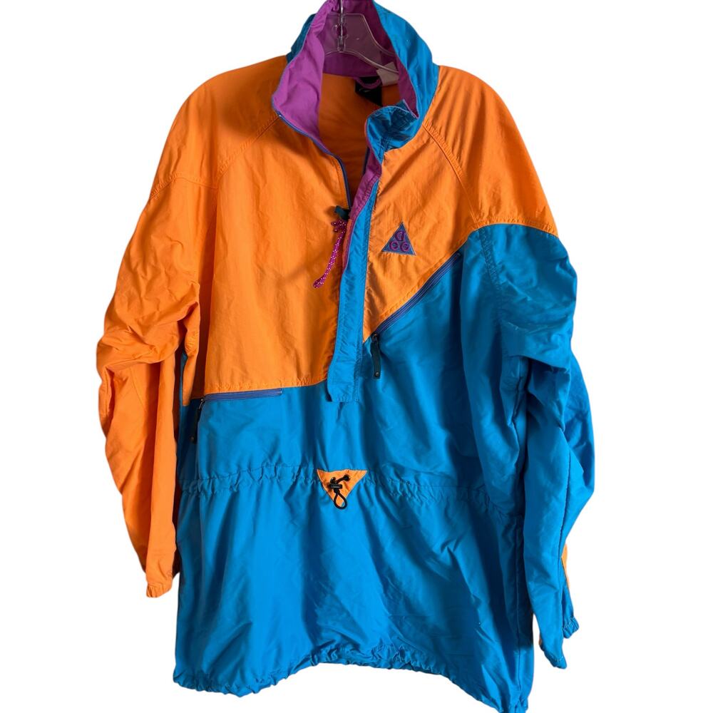 Vtg Nike ACG Color Block Multicolor Half-Zip Pullover Jacket Large 90s Gorpcore